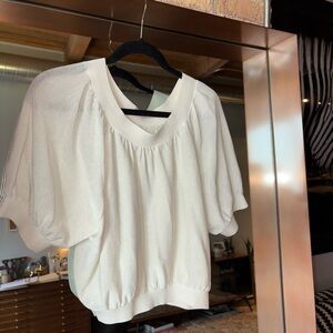 White Short Sleeve Blouse